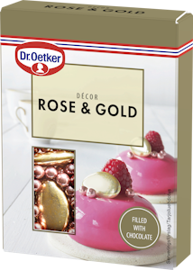 Dr. Oetker Rose-Gold Décor -koristerakeet 42g  Kultainen ja ruusukultainen