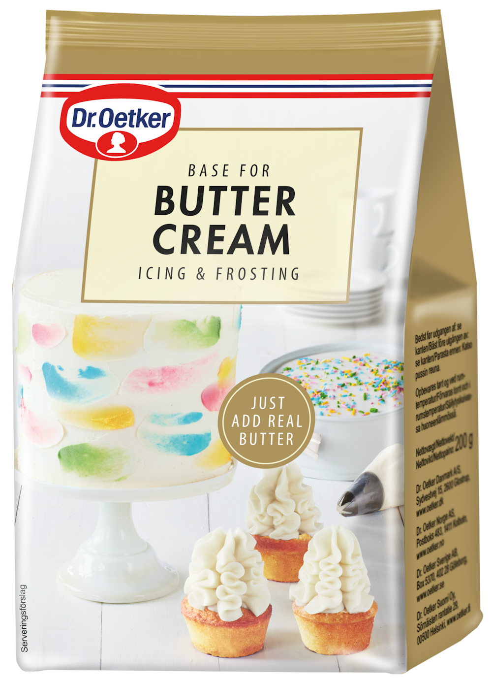 Dr. Oetker butter cream icing & frosting kuorrutejauheseos 230g