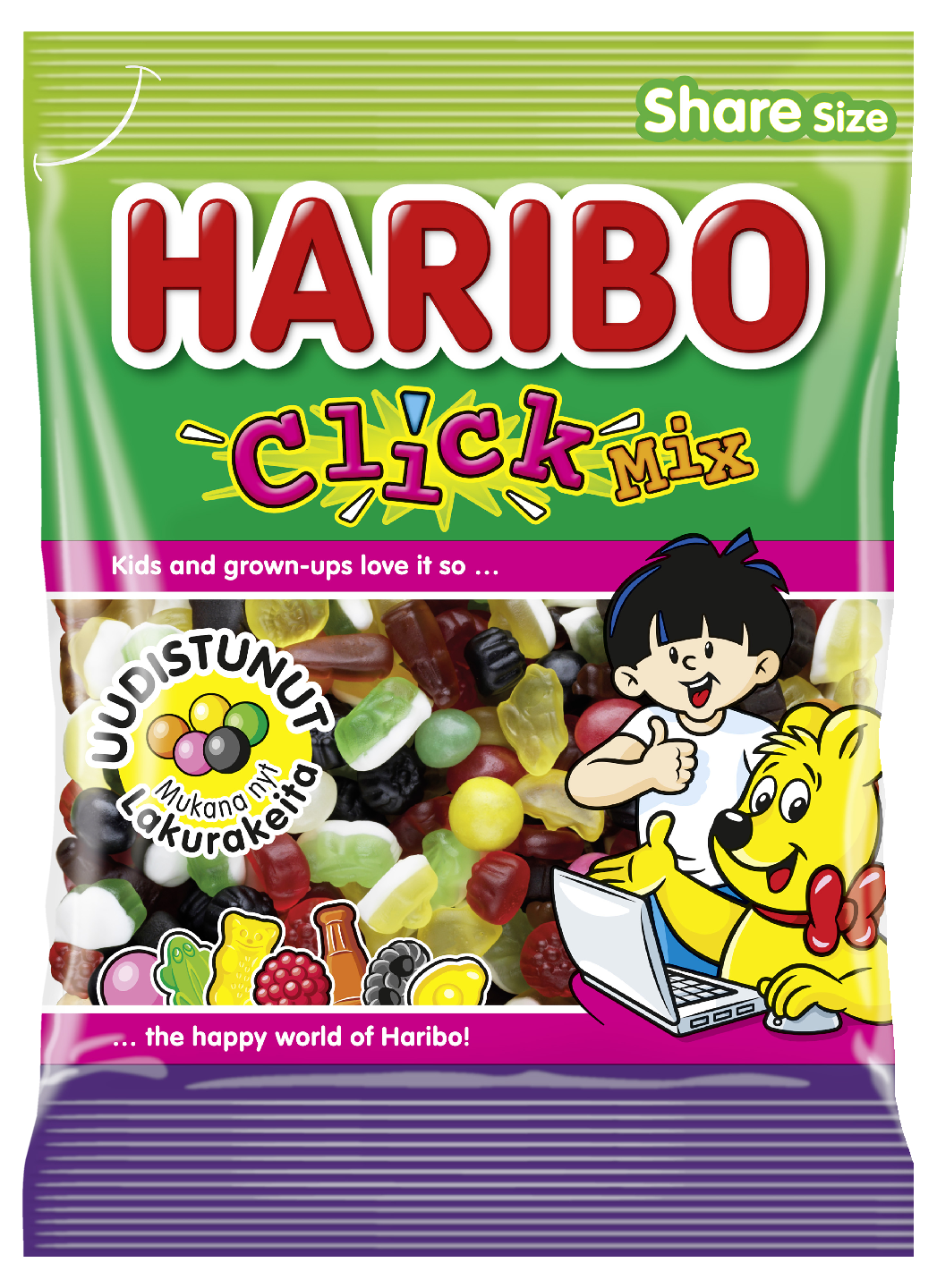 Haribo Click Mix 275g viinikumi lakritsi