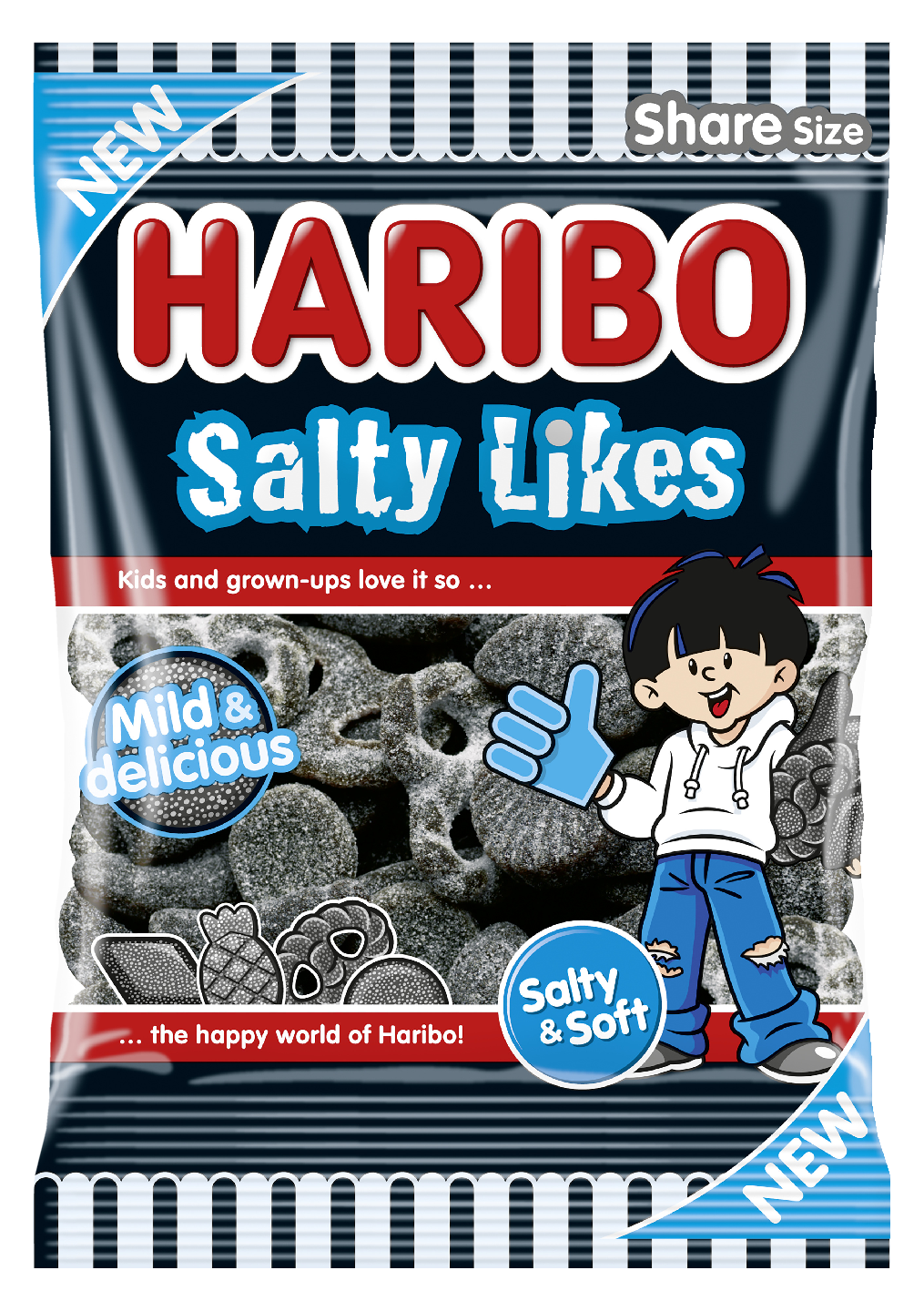 Haribo Salty Likes 160g salmiakki