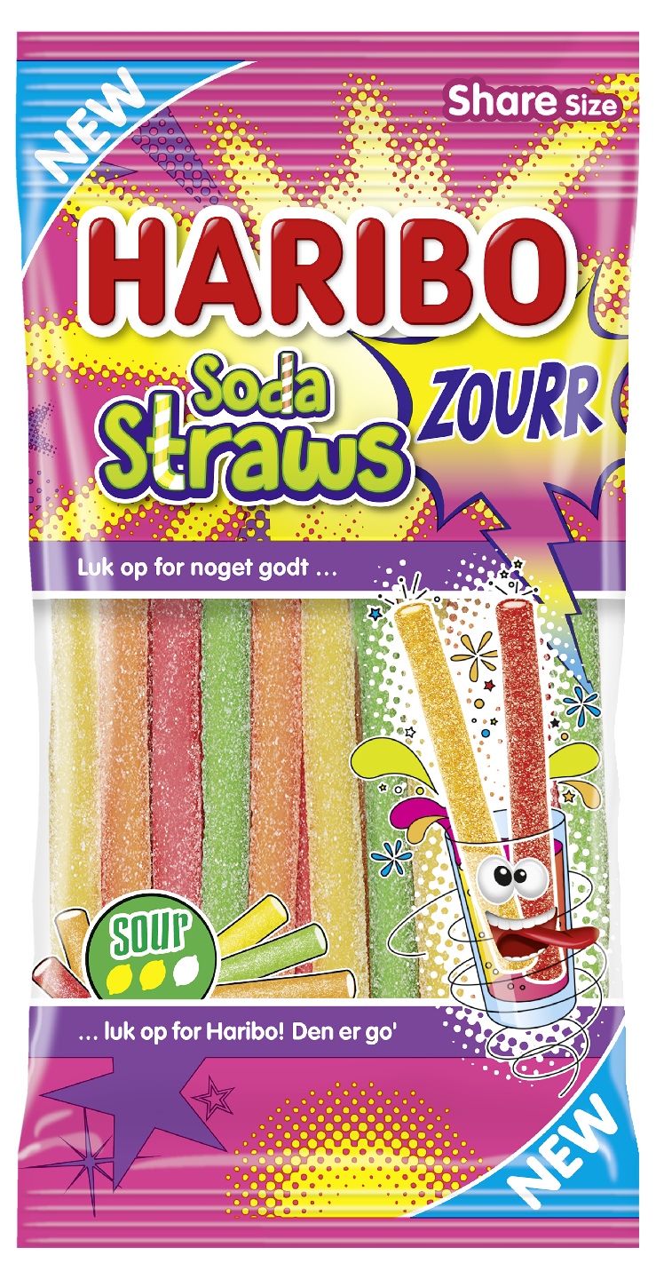 Haribo Soda Straws Zourr makeispussi 90g