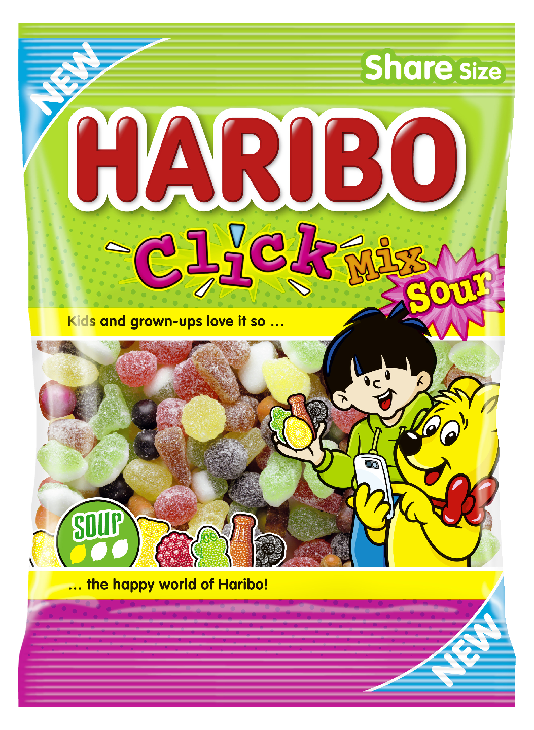 HARIBO Click Mix Sour karkkipussi 250g