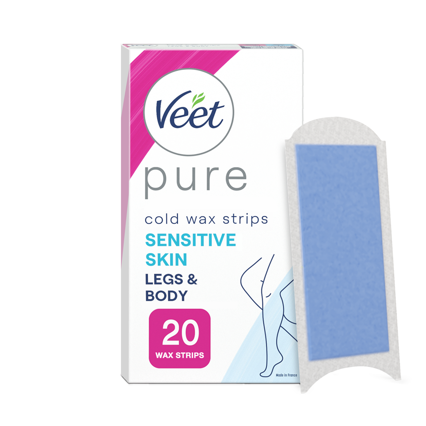 Veet Pure kylmävahaliuskat jalat 20kpl