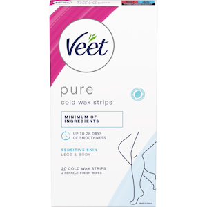 Veet Pure kylmävahaliuskat jalat 20kpl