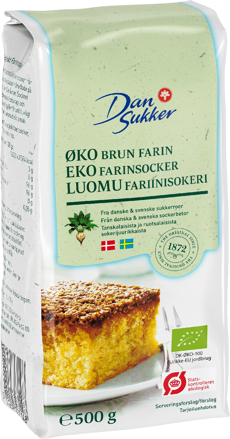 Dansukker Luomu fariinisokeri 500g