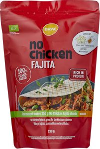 Dava Luomu No Chicken Fajita kasviproteiinipala 130g Medium