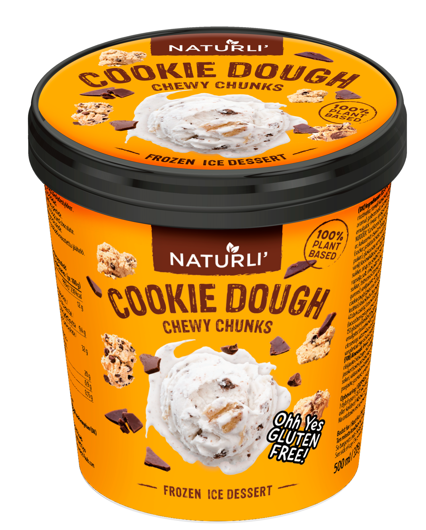 Naturli jäätelö cookie dough 500ml vegaaninen