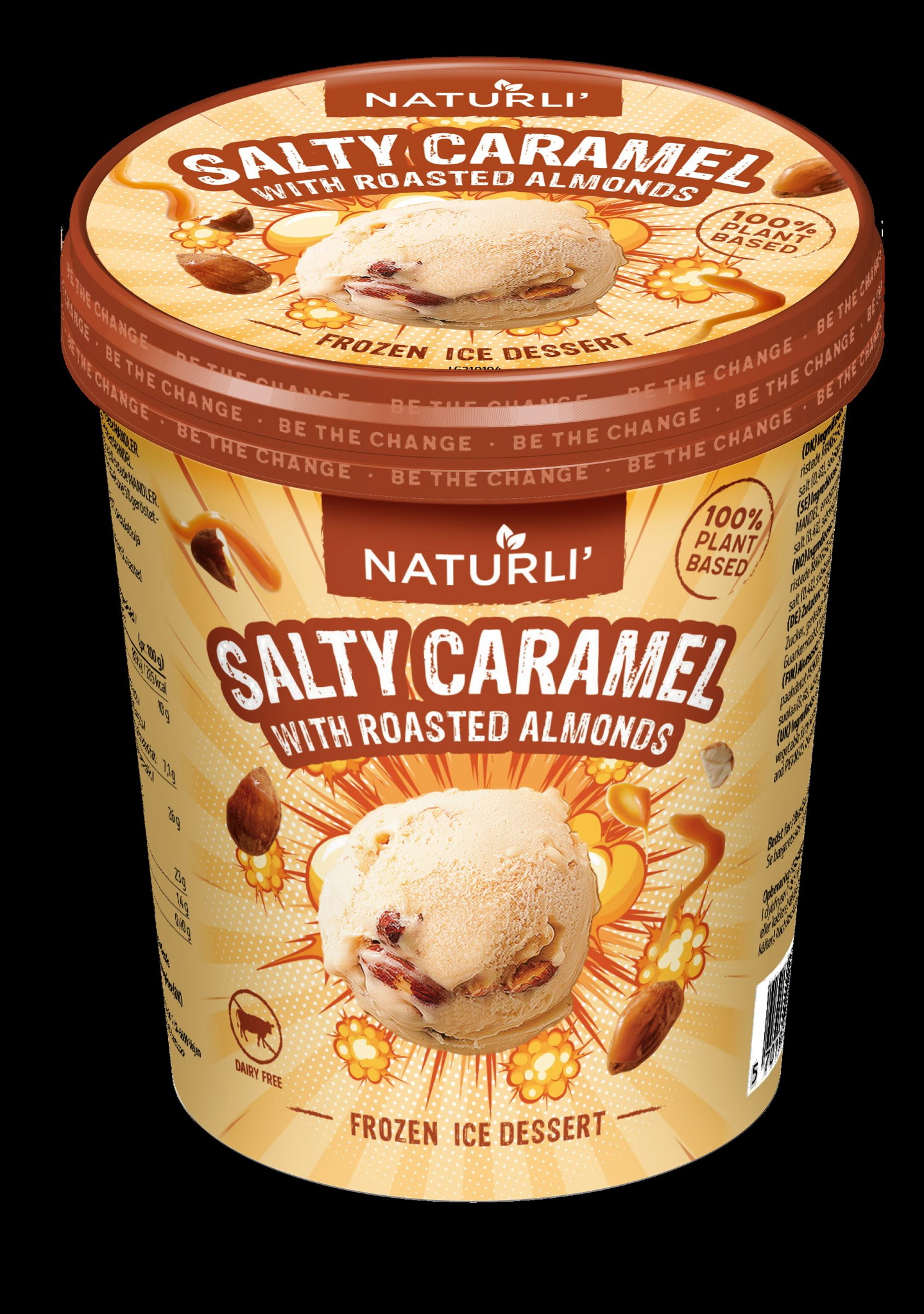 Naturli salty caramel ice dream w roasted almonds vegaaninen jäätelö 480ml/320g