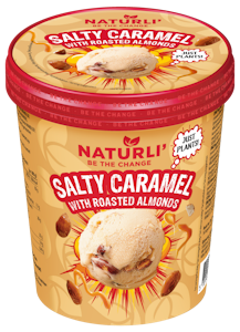 Naturli salty caramel ice dream w roasted almonds vegaaninen jäätelö 480ml/320g