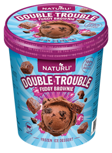 Naturli' double trouble fudgy brownie vegaaninen jäätelö 480ml/320g