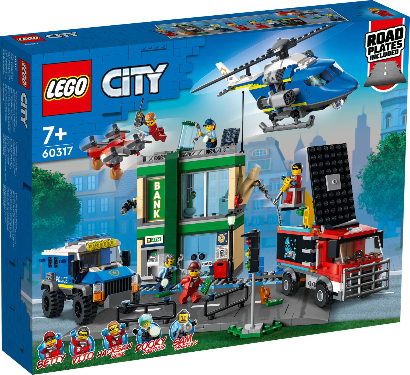 LEGO City Police 60317 Poliisi ja pankkirosvojen takaaajo KRuoka
