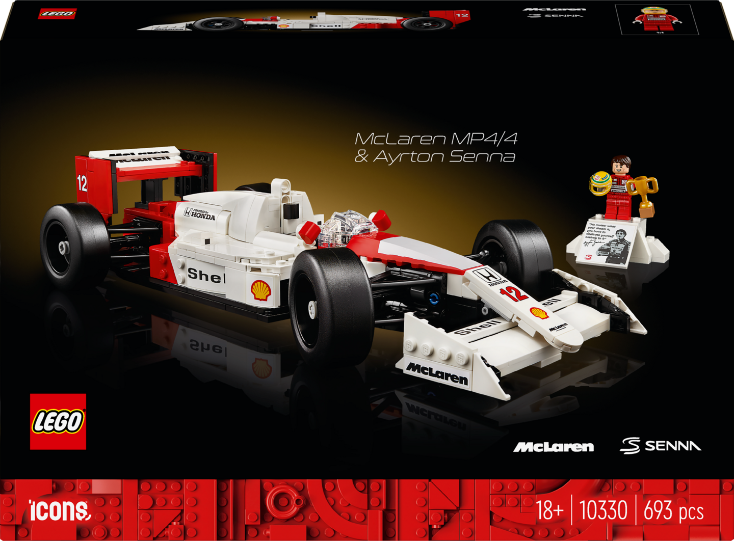 LEGO Icons 10330 McLaren MP4/4 & Ayrton Senna
