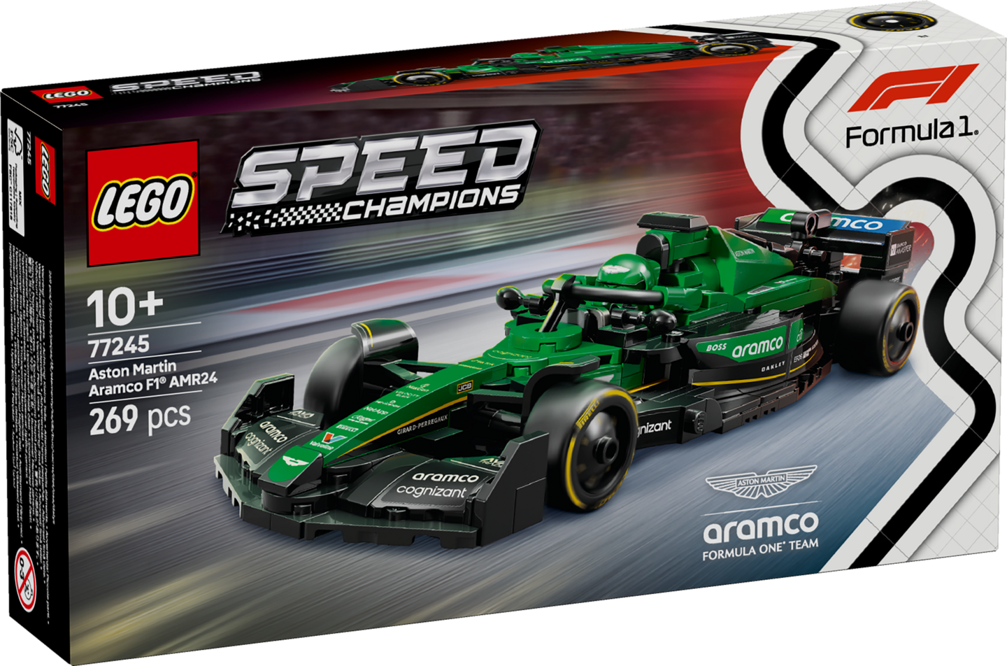 LEGO Speed Champions 77245 Aston Martin Aramco F1® AMR24 kilpa-auto