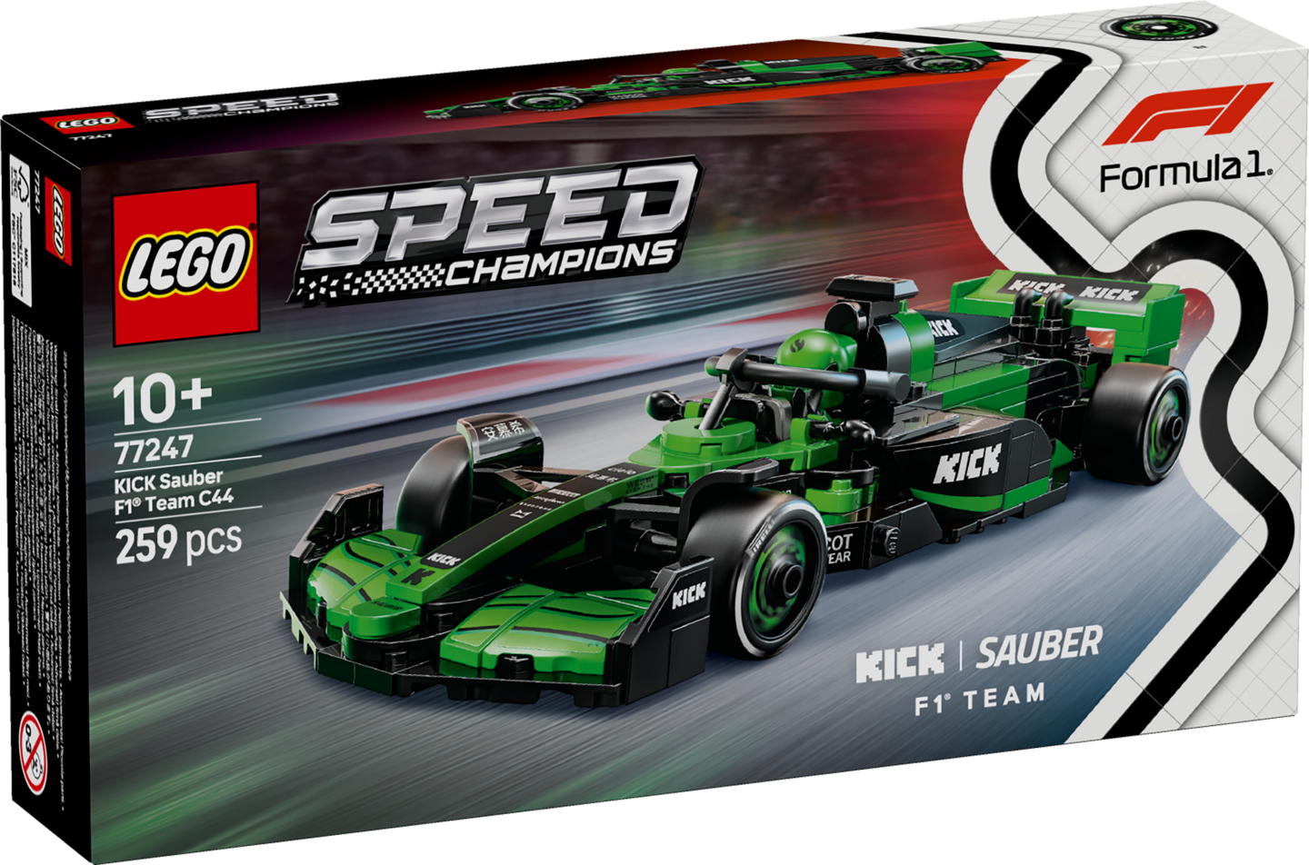 LEGO Speed Champions 77247 KICK Sauber F1 Team C44 kilpa-auto