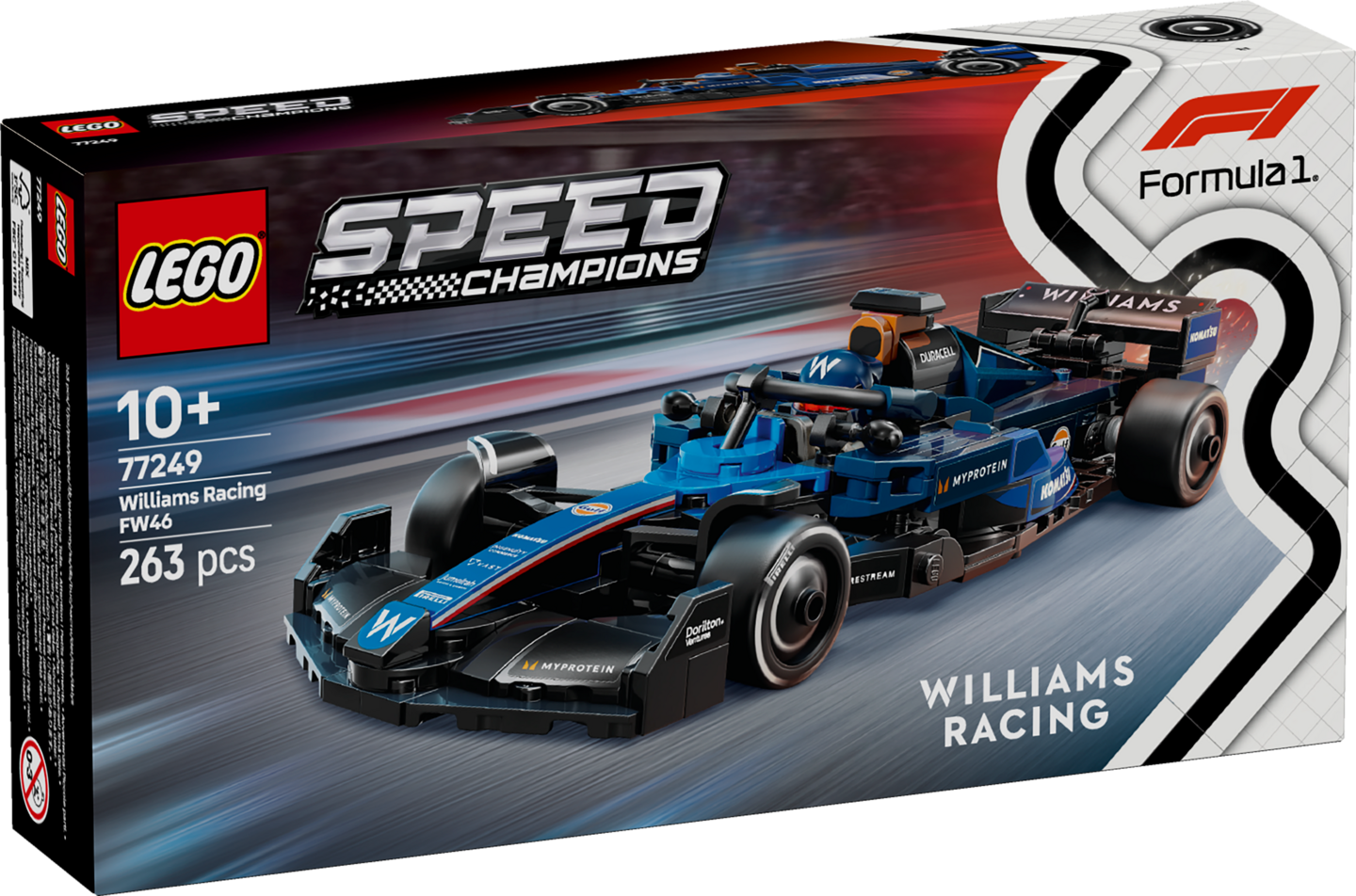 LEGO Speed Champions 77249 Williams Racing FW46 F1 kilpa-auto