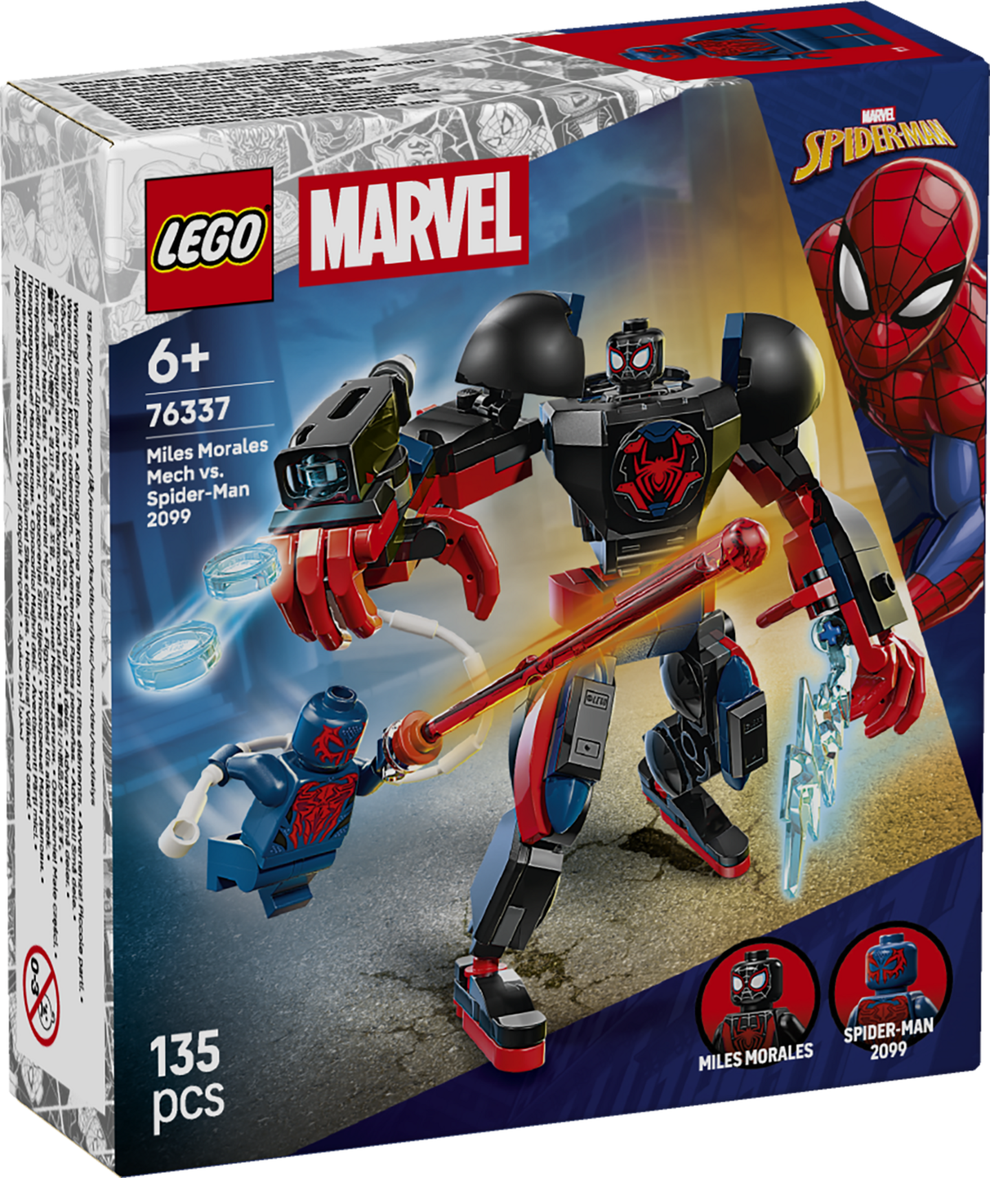 LEGO Marvel 76337 Miles Moralesin robotti vastaan Spider-Man 2099 –