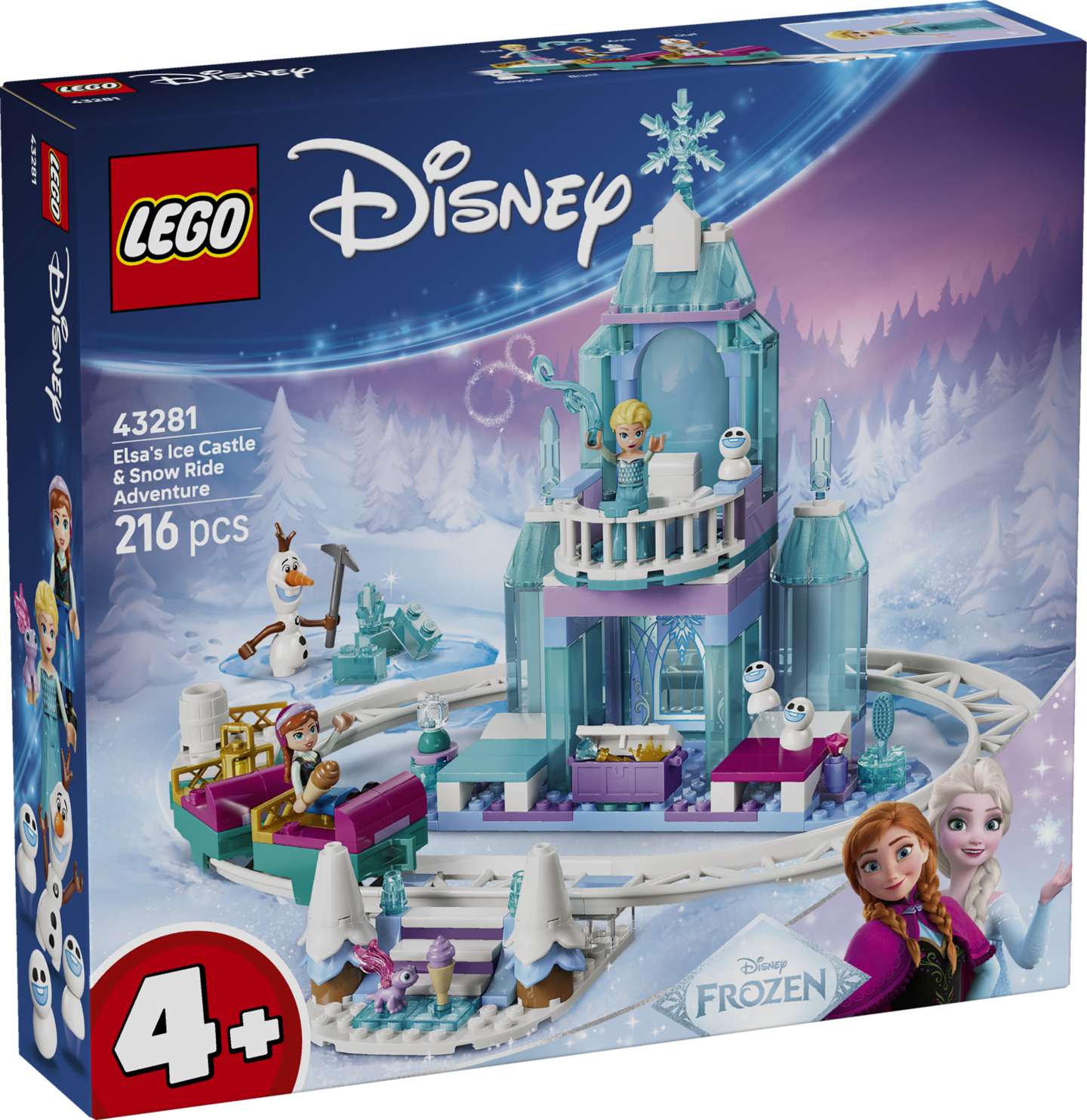 LEGO Disney Princess 43281 Elsan jäälinna ja luminen rekiseikkailu