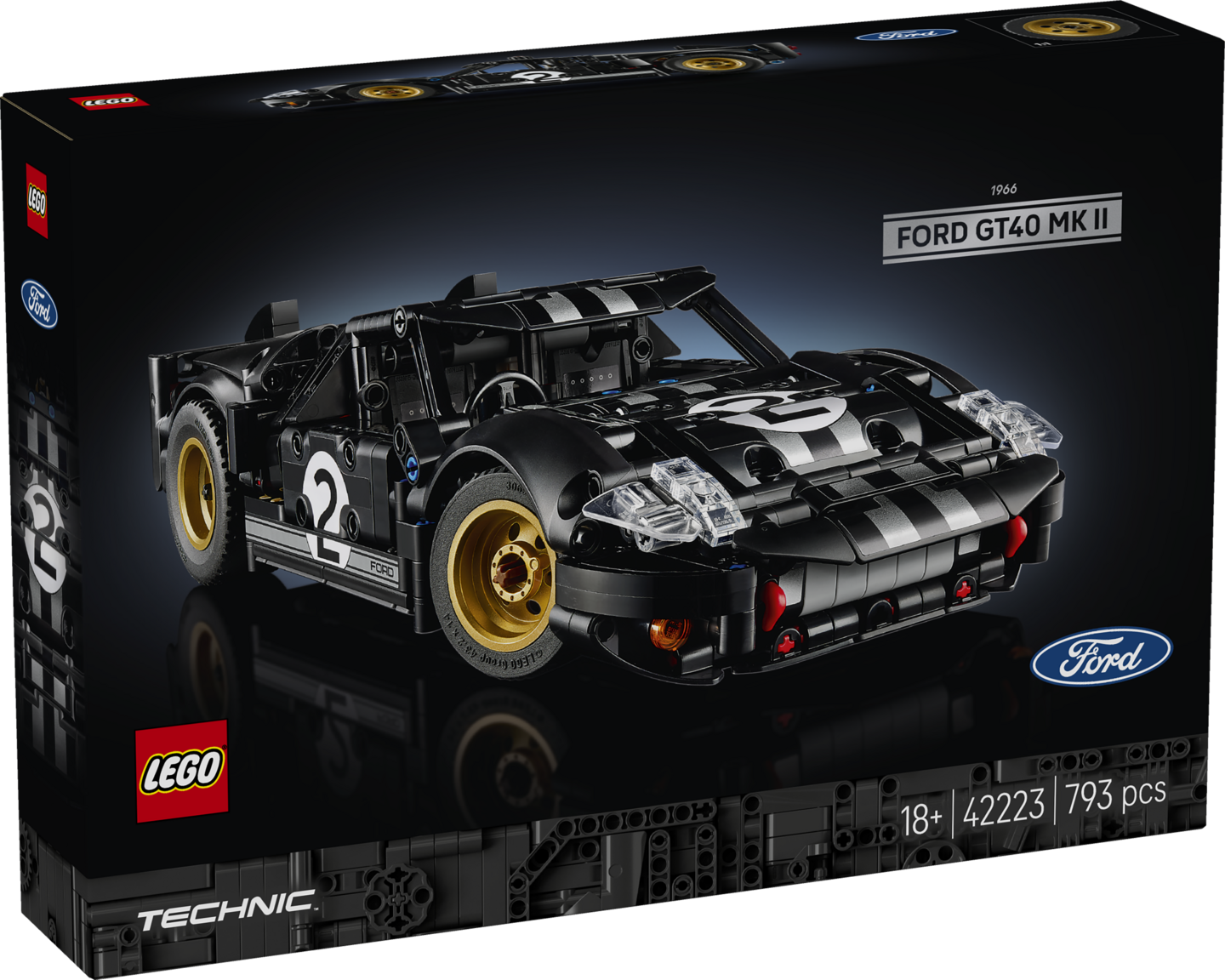 LEGO Technic 42223 1966 Ford GT40 MKII kilpa-auto