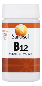 Sana-sol B12-vitamiini 1000µg 100tabl/30g