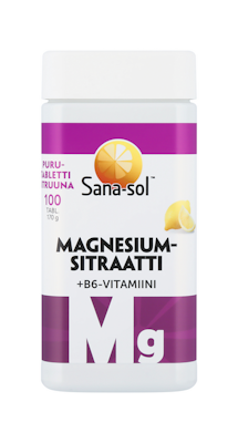 Sana-Sol Magnesium+B6 purutabletit 100tabl 170g