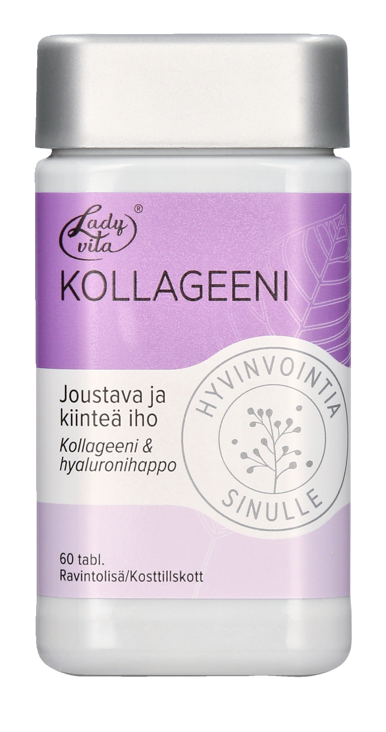 Ladyvita Kollageeni ravintolisä Kollageeni-hyaluronihappo-vitamiinitabletti 60 tabl