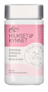 Ladyvita Hiukset & Kynnet ravintolisä 63g 90 tabl