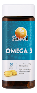 Sana-sol Omega-3 kalaöljyvalmist 150 tabl.