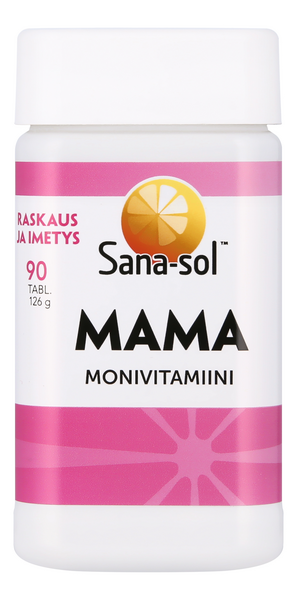 Sana-sol Mama monivitamiini-kivennäisainetabletti 90 tabl 126g