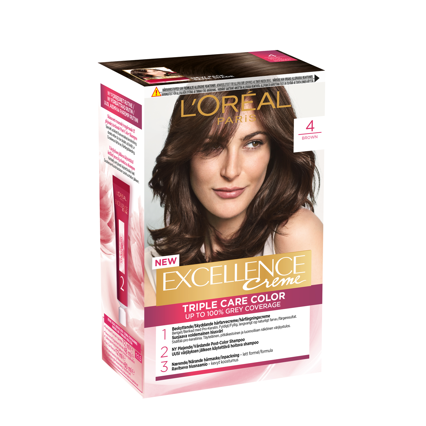 L'Oréal Paris Excellence Creme 4 Brown hiusväri tummanruskea