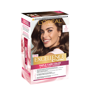 L'Oréal Paris Excellence Creme 5 kestoväri Natural Light Brown ruskea