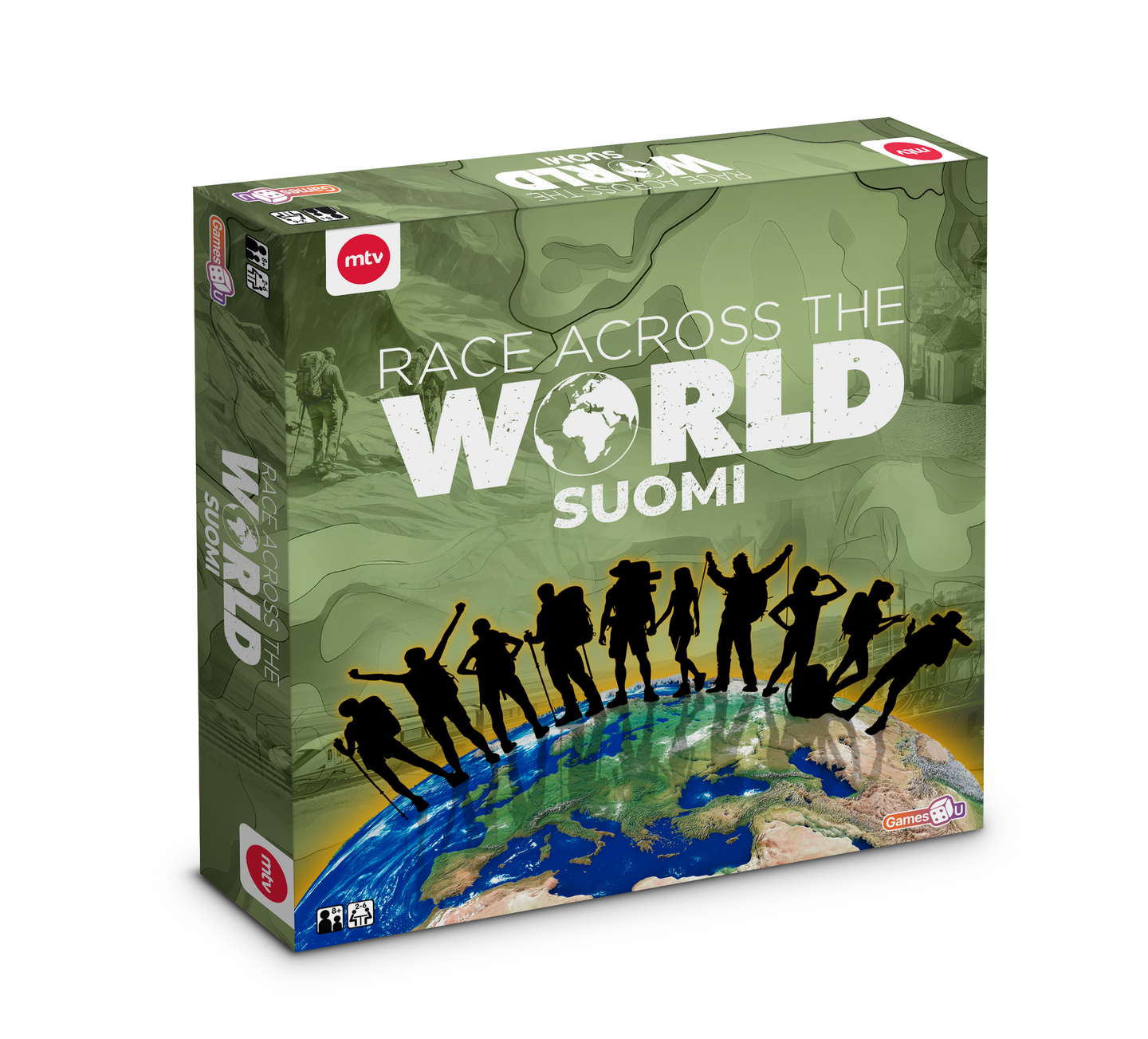 Lautapeli Race Across the World Suomi