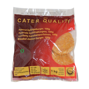 Cater Quality chicken burger kypsä 10x100g pakaste