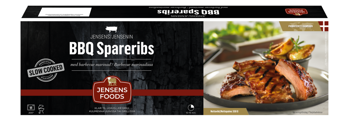 Jensen spareribs 550g BBQ sous vide