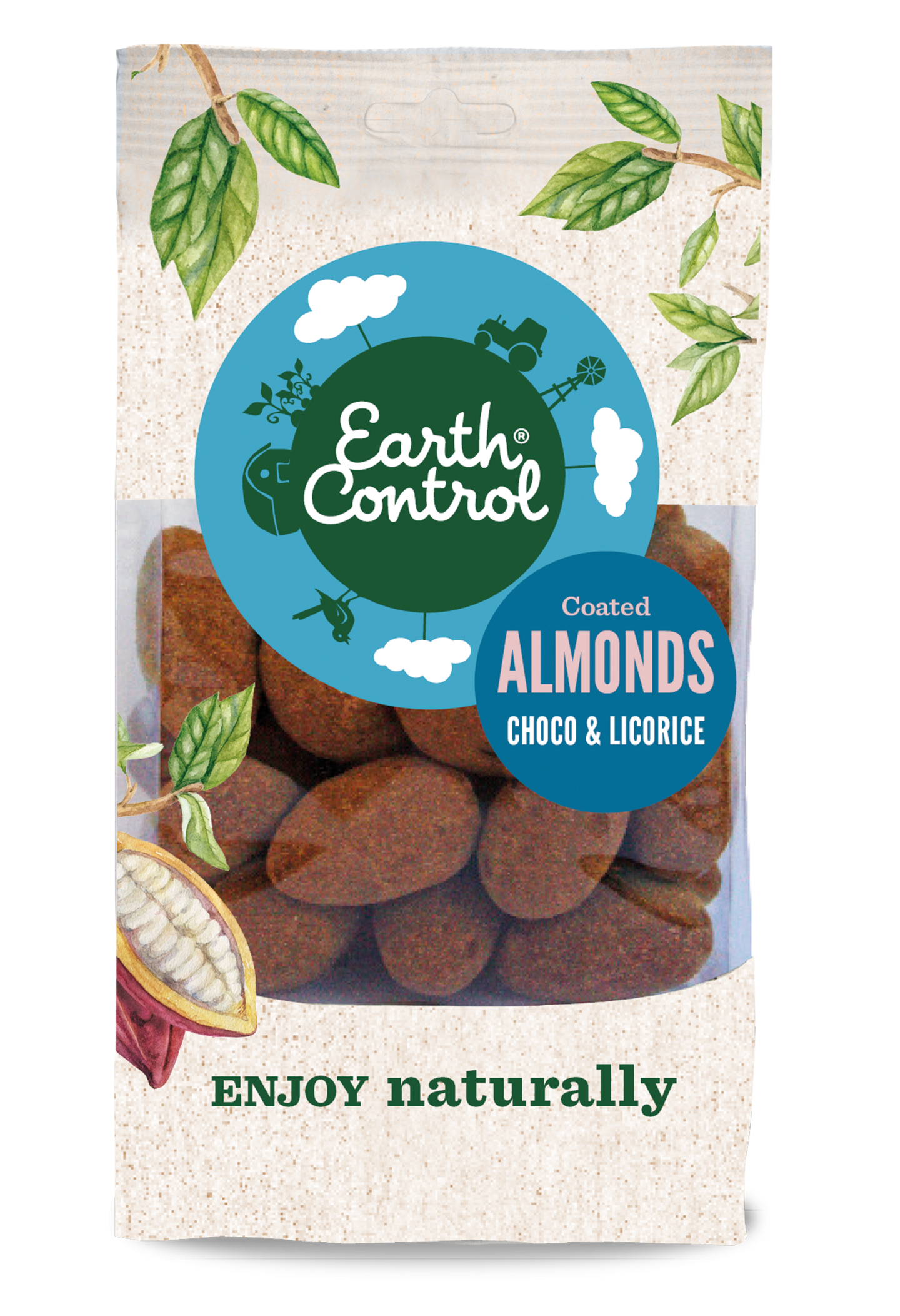 Earth Control Suklaa-lakritsimantelit 150g