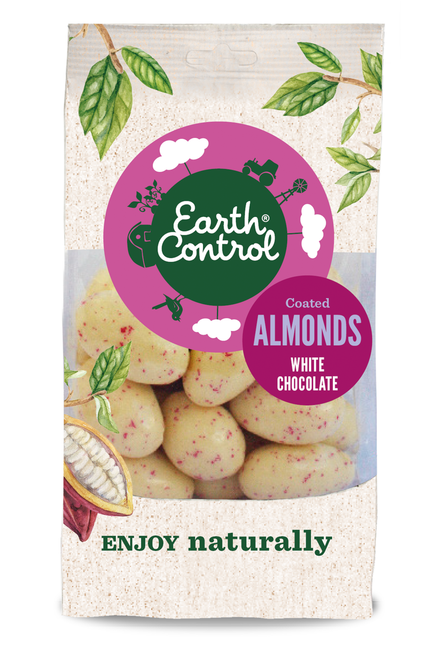 Earth Control valkosuklaamantelit 150g