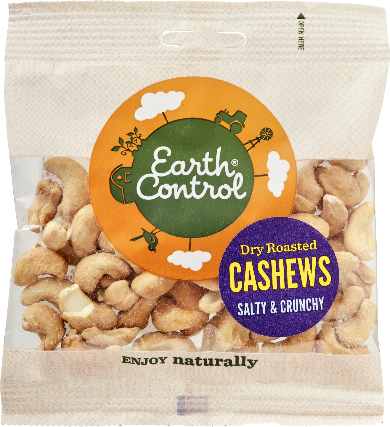 Earth Control Cashewpähkinät 70g paahd suolattu