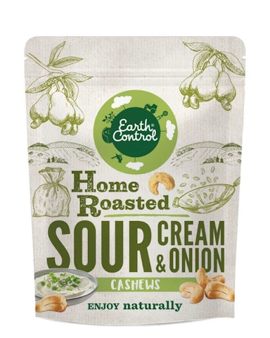 Earth Control 125g Home Roasted Sour Cream Onion Cashewpähkinät