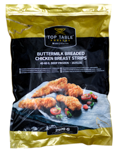 Top Table Buttermilk leivitetyt kananrintasuikaleet 40-60g/2,5kg pakaste