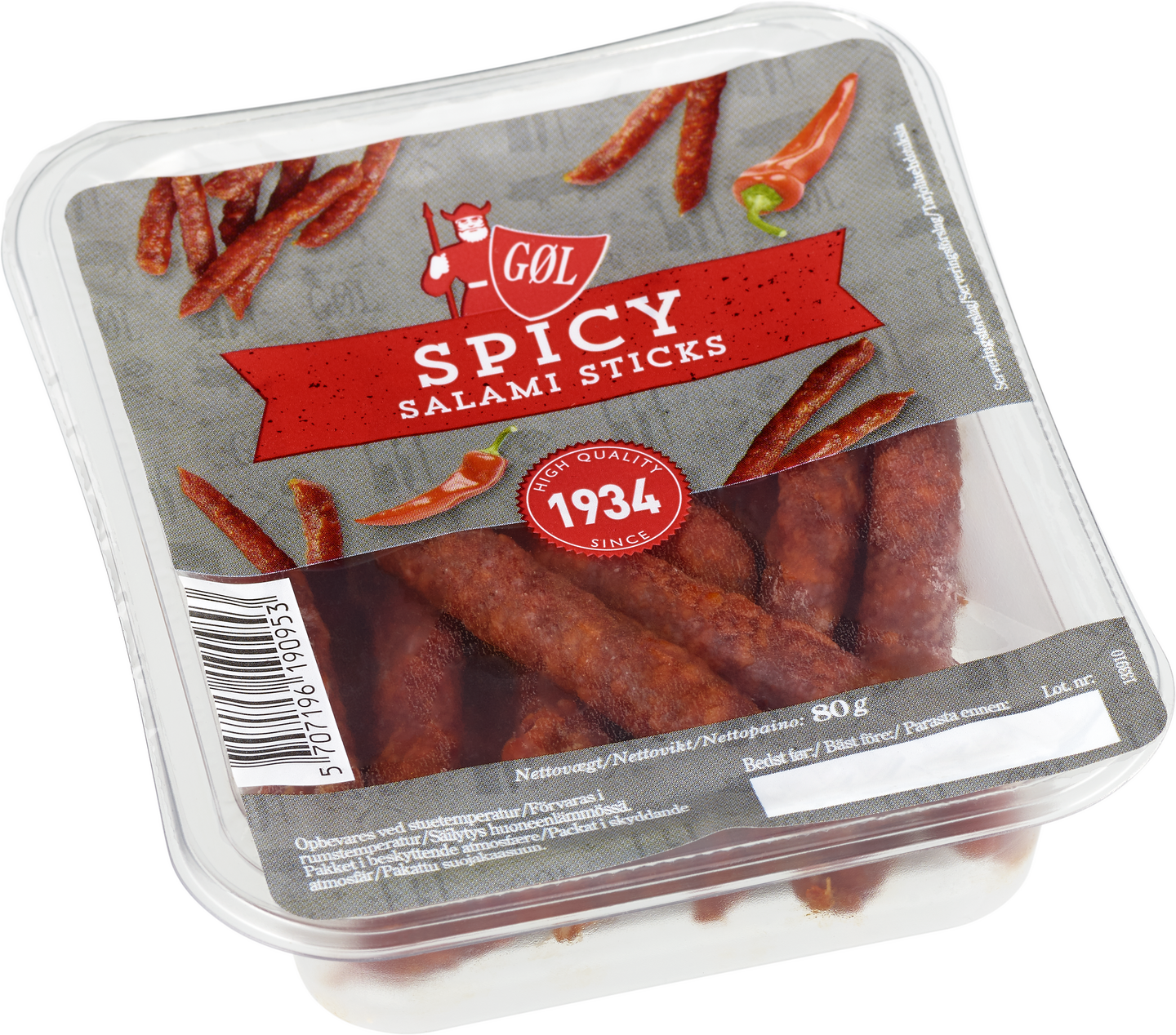 Gøl Spicy salami sticks 80g