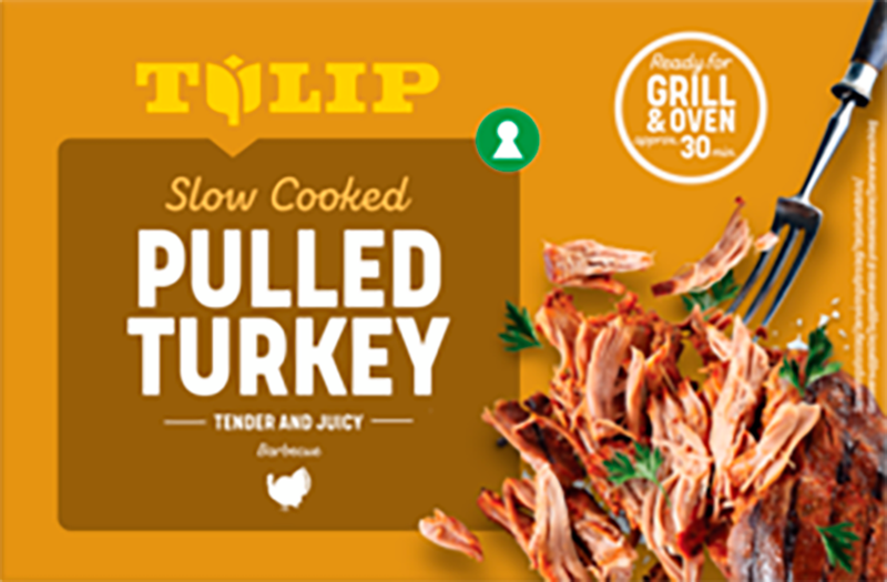 Image showcasing TULIP Pulled turkey 450 g | K-Ruoka Verkkokauppa