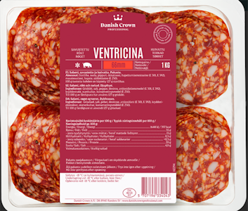 Danish Crown Professional Ventricina salamiviipale 1kg pakaste