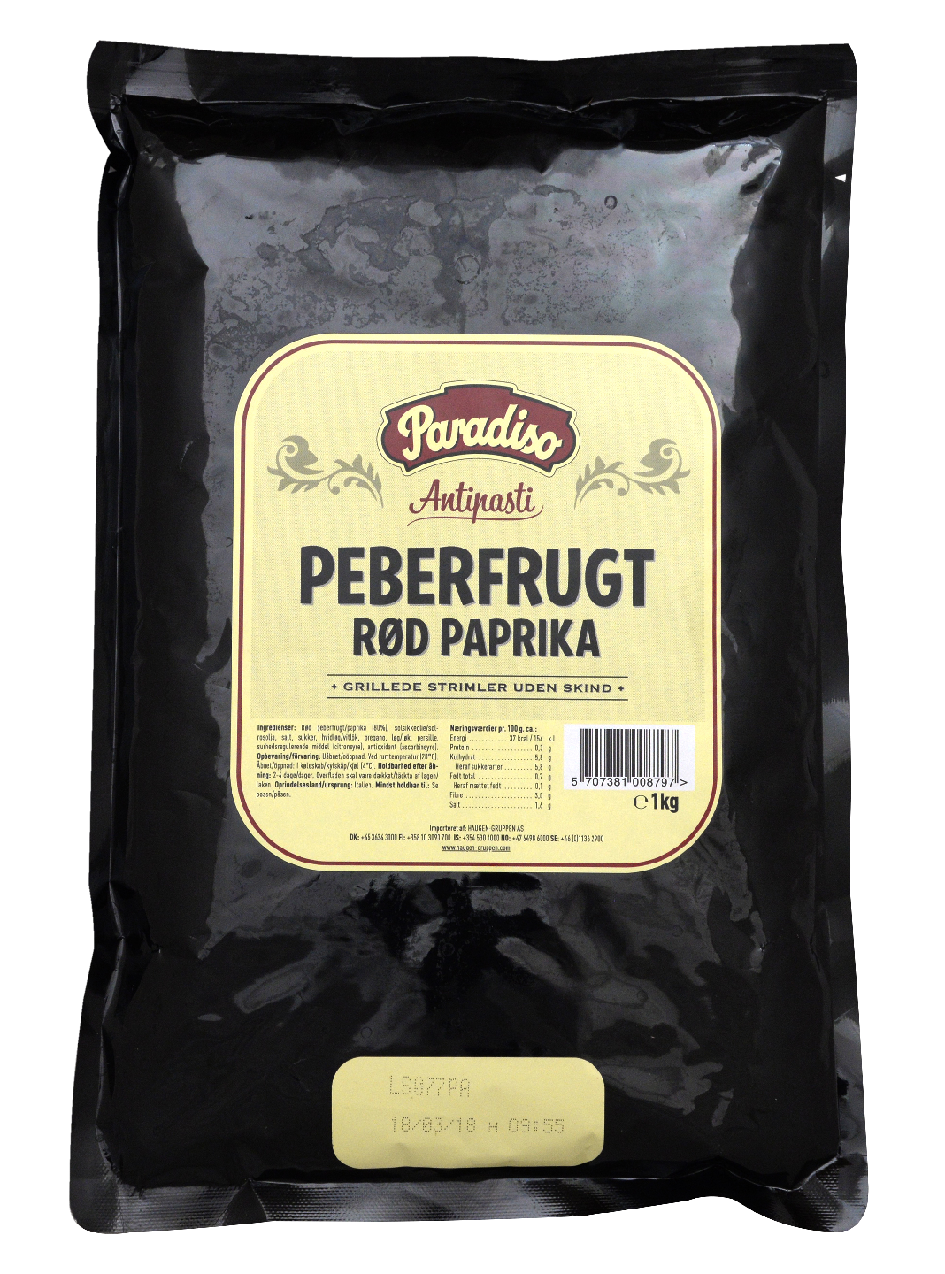 Paradiso punainen paprika grillattu kuoreton suikale 1kg