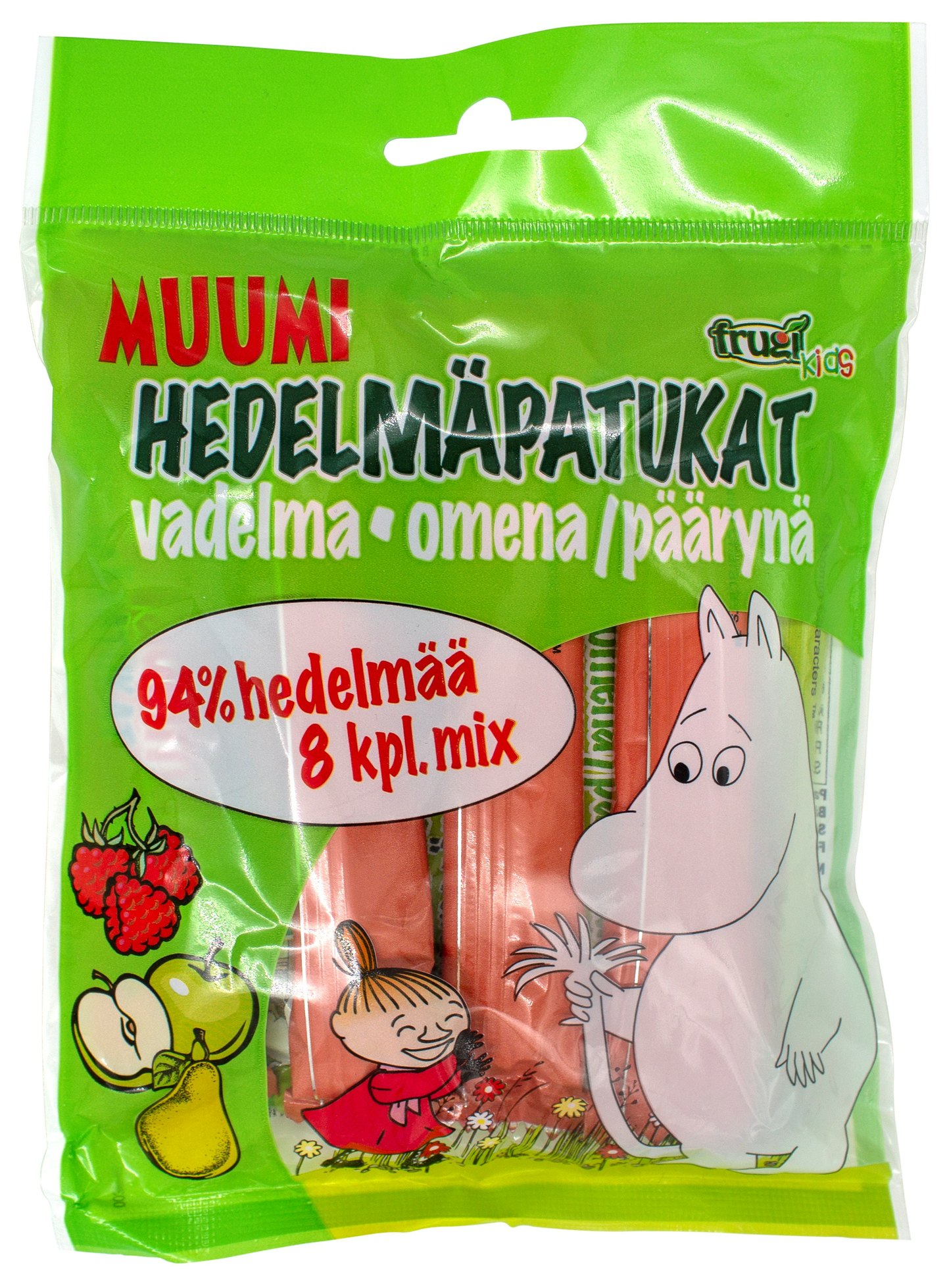 Muumi hedelpatukkamix 8x15g vadelm-omena&päärynä