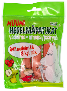 Muumi hedelpatukkamix 8x15g vadelm-omena&päärynä