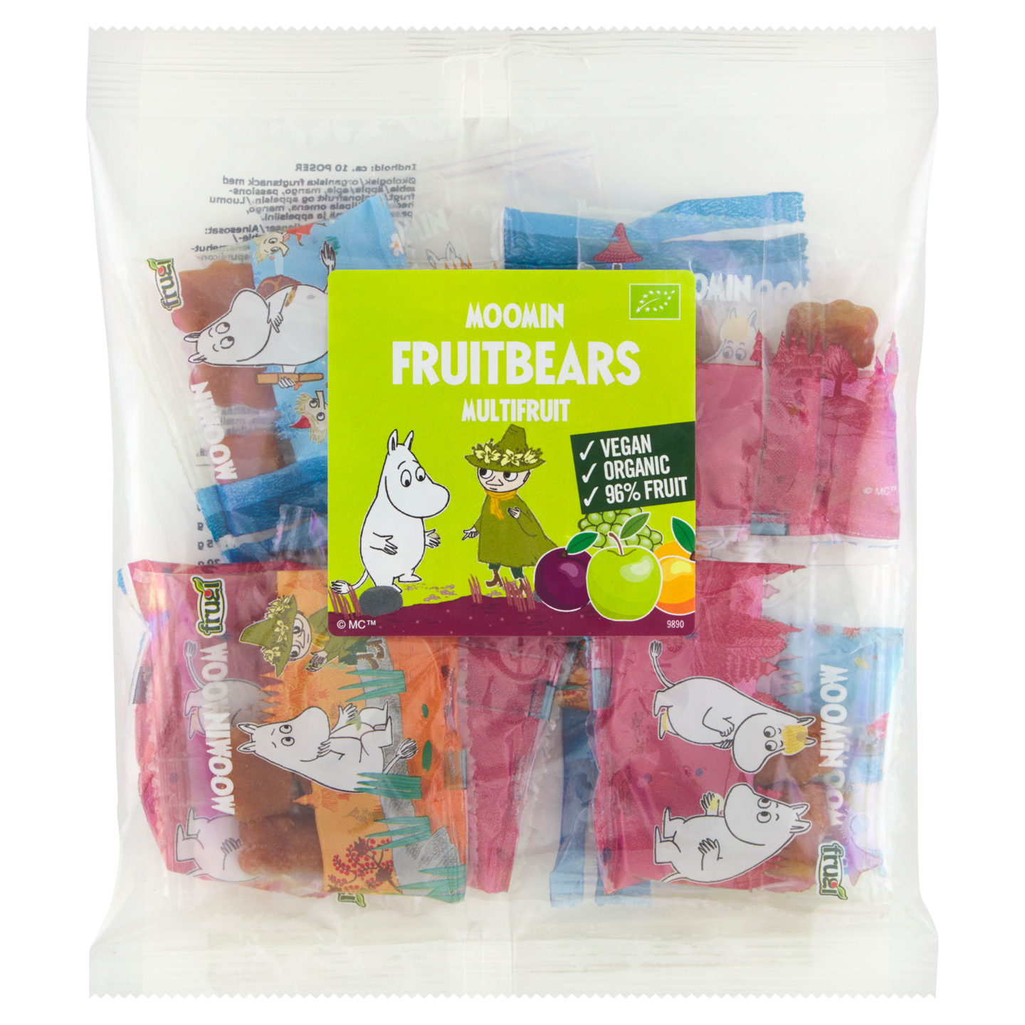 Moomin Fruit Bears multifruit 100g Luomu