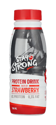 Stay Strong proteiinijuoma 500ml mansikka