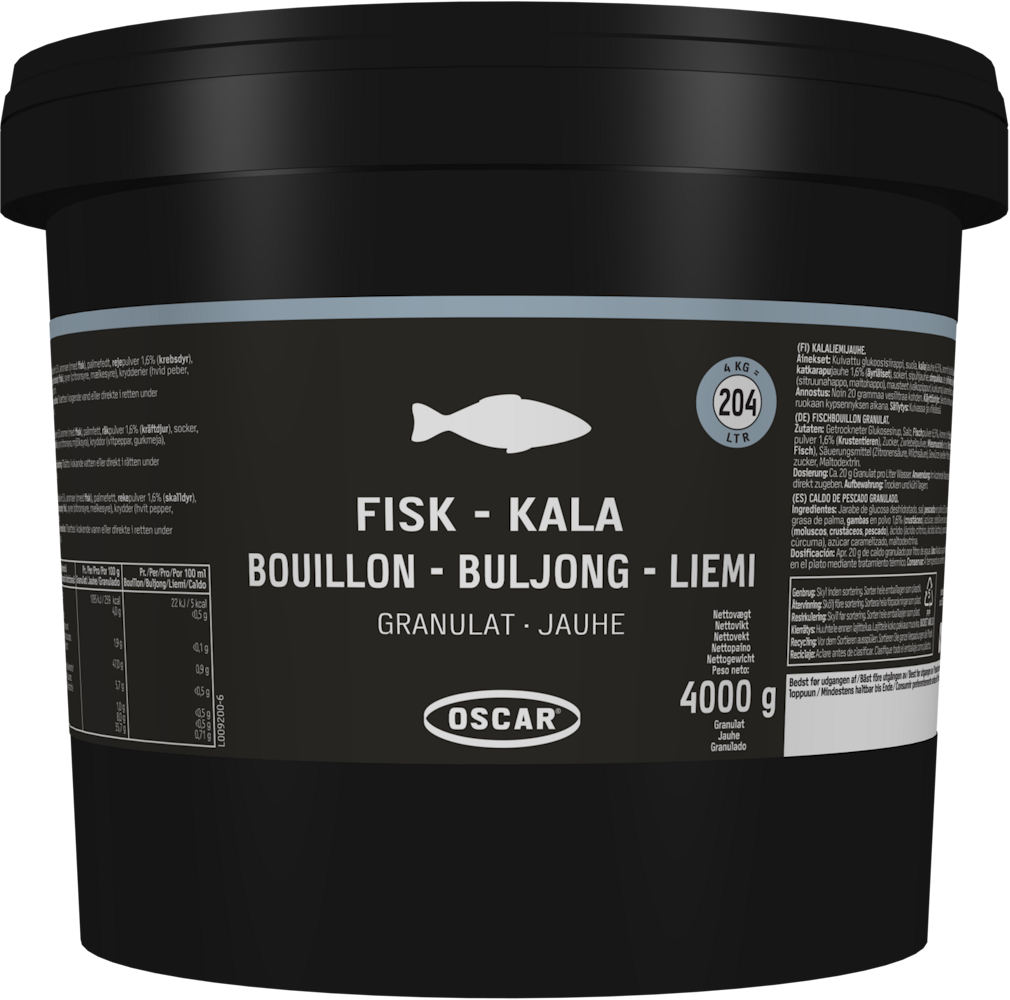 Oscar kalaliemijauhe 4kg/204l - HoReCa-tukku Kespro