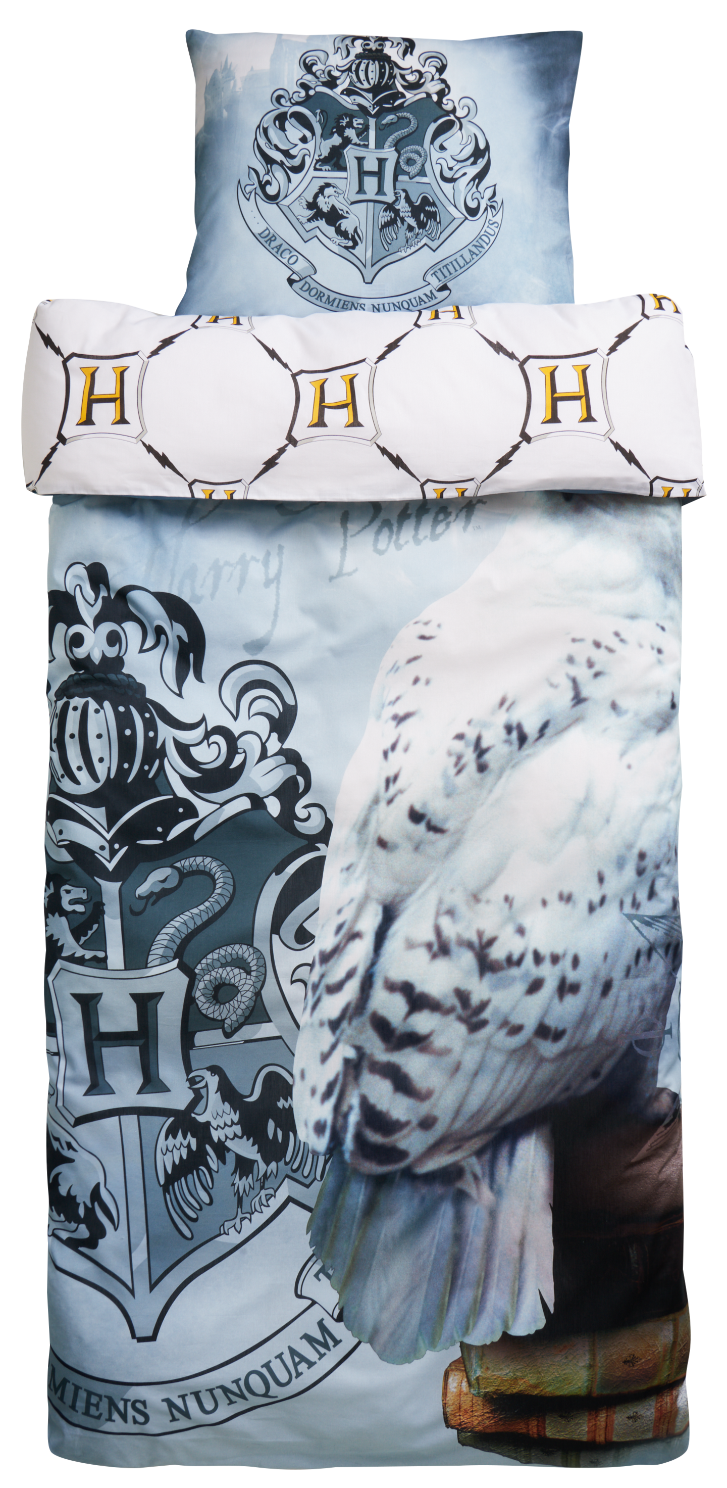 Harry Potter pussilakanasetti 150 x 210 + 50 x 60 cm harmaa