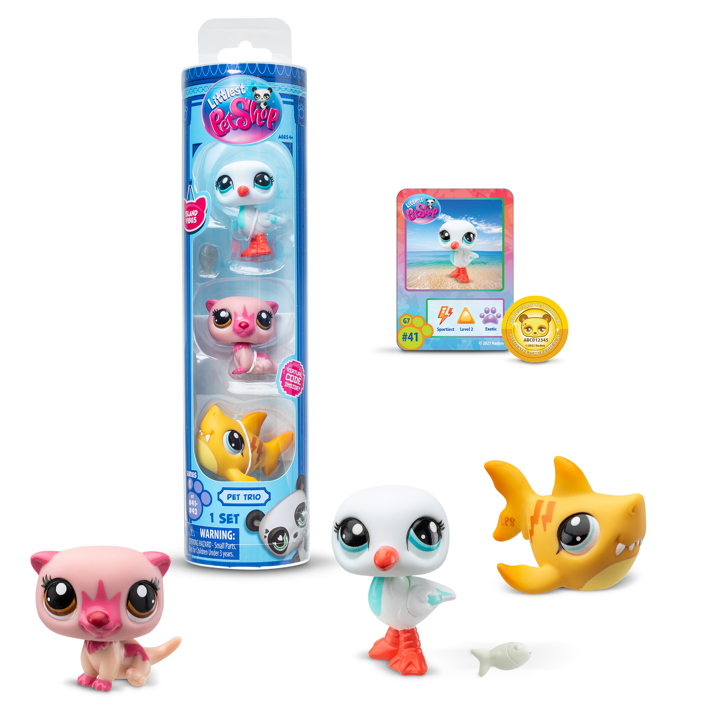 LITTLEST PET SHOP PET TRIO IN TUBE