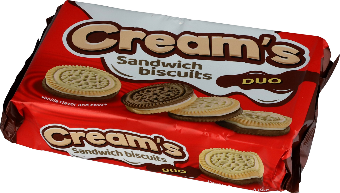 Creams sandwich biscuits 230g Duo